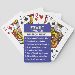 Jeu De Cartes Trivia de Réunion Familiale ! Fun personnalisé