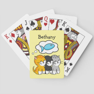 Jeu De Cartes Trois chatons personnalisés