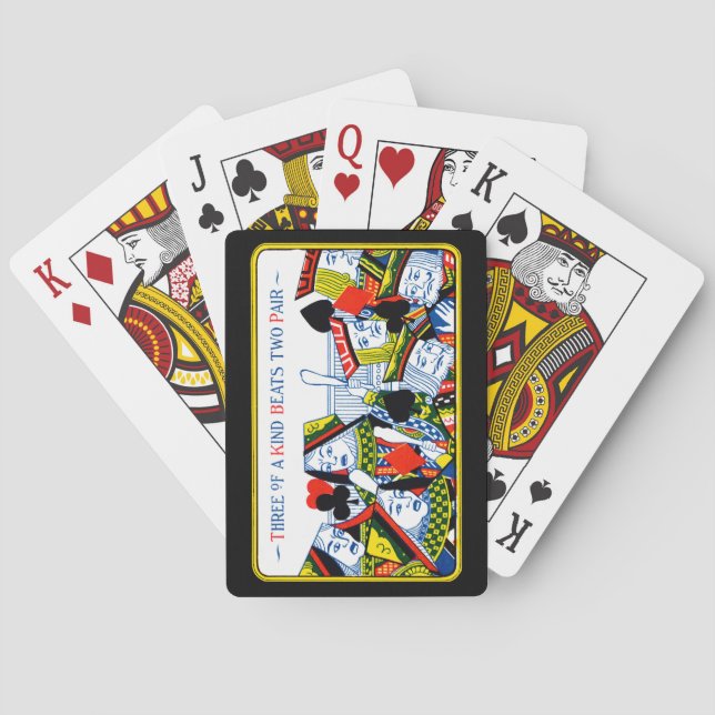 Jeu De Cartes Trois d'une sorte (dos)