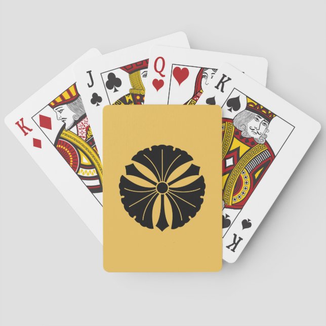 Jeu De Cartes Trois feuilles de ginkgo avec des épées (dos)