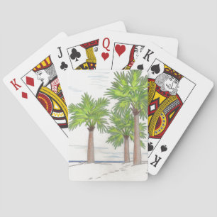 Jeu De Cartes TROIS PALMS jouant aux cartes