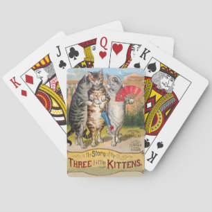 Jeu De Cartes Trois Petits Chatons Illustration de Mère l'Oye