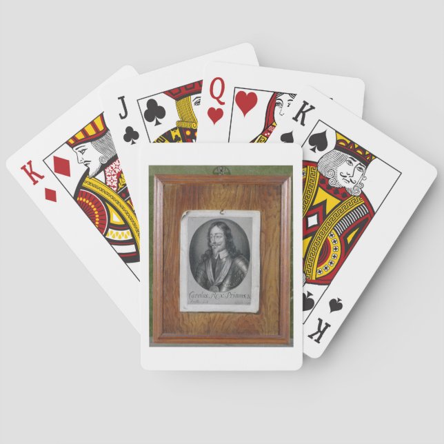 Jeu De Cartes Trompe L'Oeil Still Life of a Print of Charles I ( (dos)