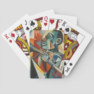 Jeu De Cartes Trompettiste de jazz cubiste abstrait