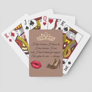 Jeu De Cartes Trop Glam Pour Se Soucier – Citation Chic