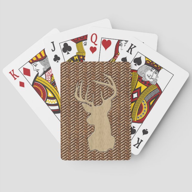 Jeu De Cartes Trophée Cerf avec Antlers (dos)