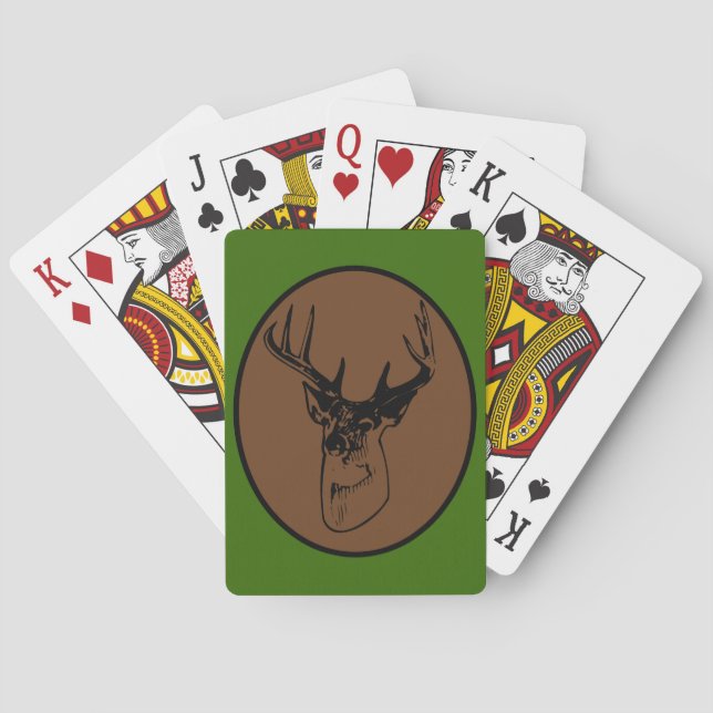 Jeu De Cartes Trophy Buck Deer Head Hunter Silhouette (dos)