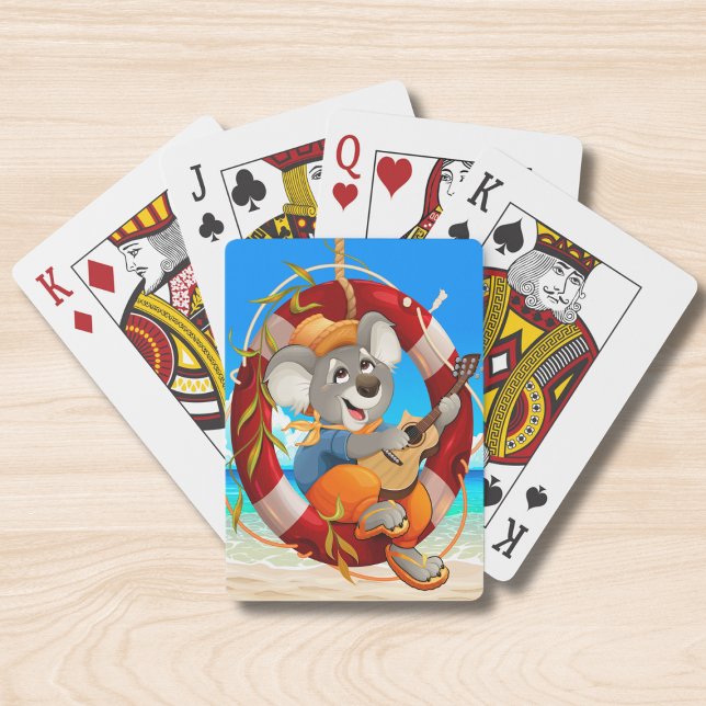 Jeu De Cartes Tropical Beach Guitar Jouer Koala (Créateur téléchargé)