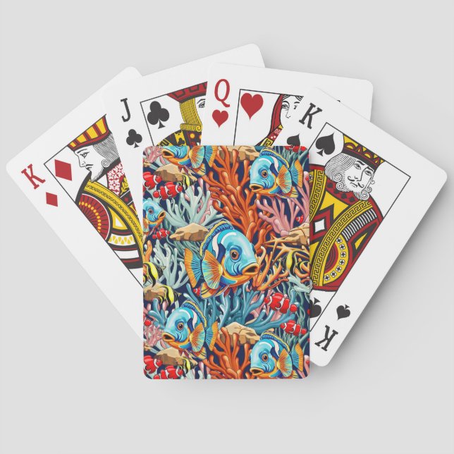 Jeu De Cartes Tropical Fish Colorful Summer Vibes (dos)