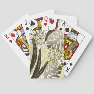 Jeu De Cartes Tropical motif monstera palm feuille exotique