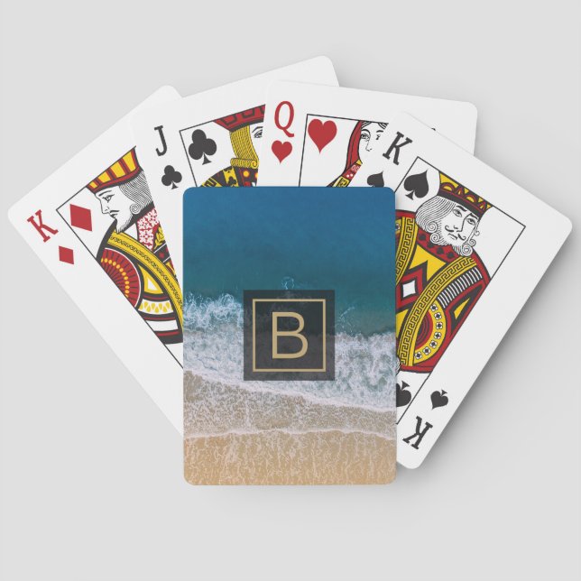 Jeu De Cartes Tropical Palm Coast Floride Sandy Beach Typographi (dos)