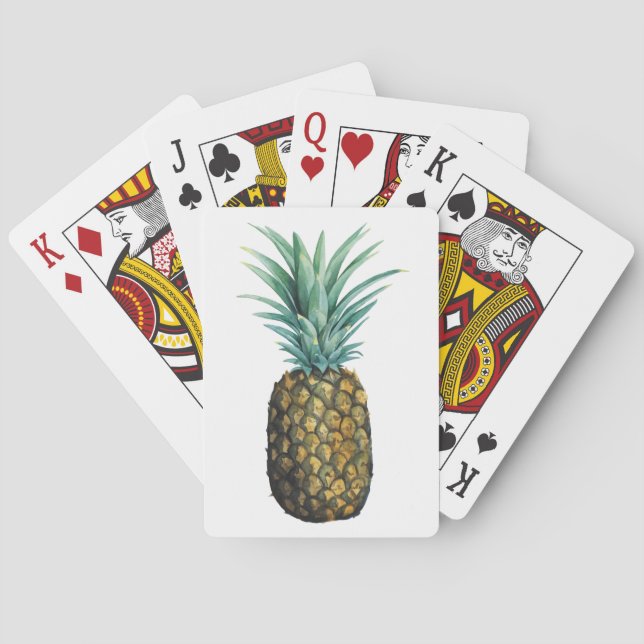 Jeu De Cartes Tropical pineapple watercolor (dos)