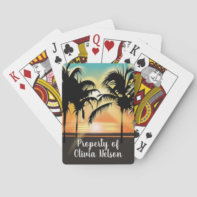 Jeu De Cartes Tropical Sunset (dos)