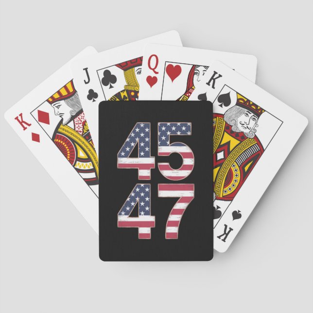 Jeu De Cartes Trump 2024 45 47 Vintage (dos)