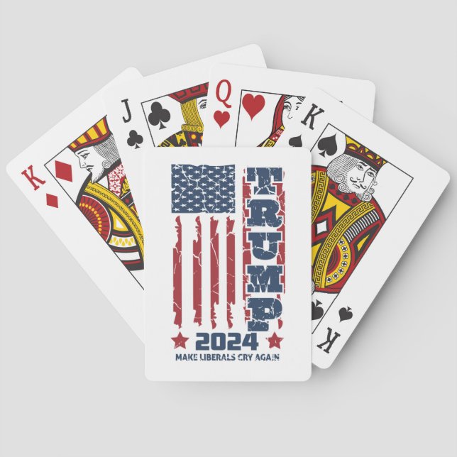 Jeu De Cartes Trump 2024 Jouer aux cartes fait pleurer les libér (dos)