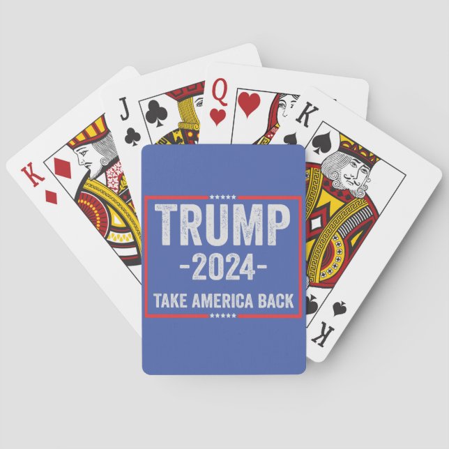 Jeu De Cartes Trump 2024 Président des élections patriotiques ré (dos)