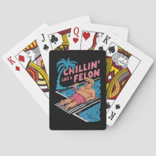 Jeu De Cartes Trump drôle se détendant comme un criminel Trump 2