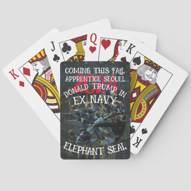 Jeu De Cartes Trump Ex Marin Éléphant Sceau Cage Combat (dos)