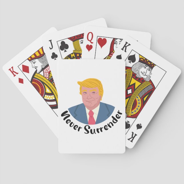 Jeu De Cartes Trump Mushot ne se rend jamais (dos)