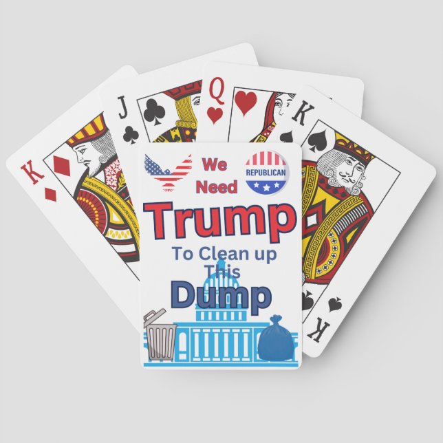 Jeu De Cartes Trump "Nettoyer cette vidange" Poker Jouer des car (dos)