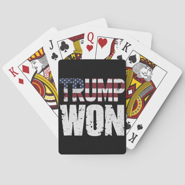 Jeu De Cartes Trump remporte la 47e élection présidentielle amér (dos)