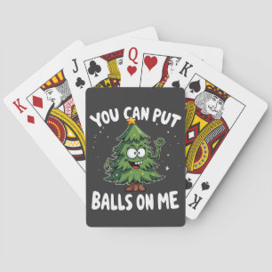 Jeu De Cartes Tu peux mettre des boules sur moi drôle arbre de N