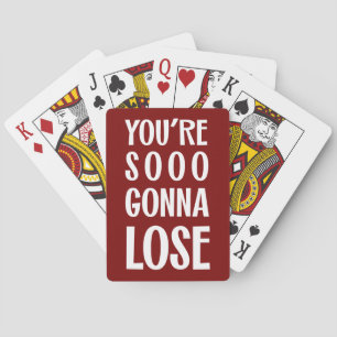 Jeu De Cartes Tu Vas Grave Perdre Typography Amusante et Excentr