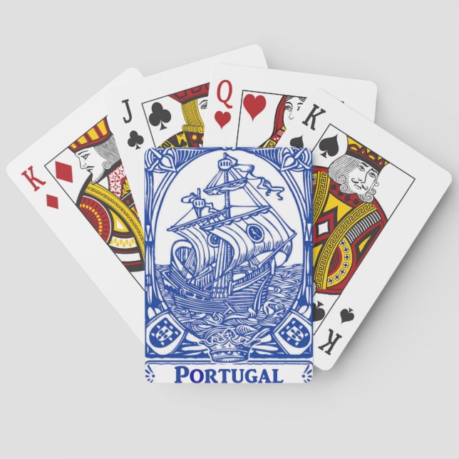 Jeu De Cartes Tuile bleue portugaise (dos)