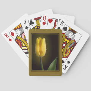 Jeu De Cartes Tulipe jaune élégante