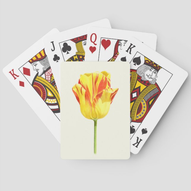 Jeu De Cartes Tulipe jaune et rouge (dos)
