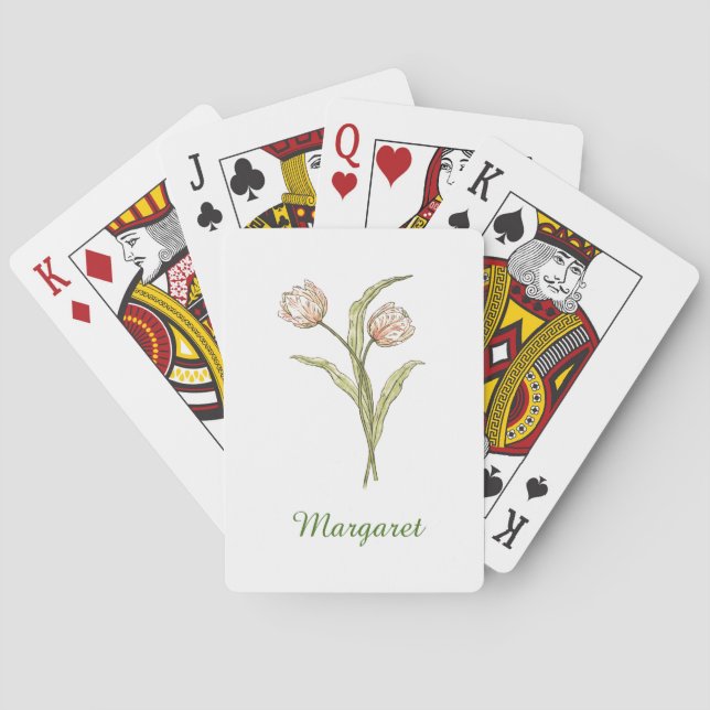 Jeu De Cartes Tulipe Personnalisée   (dos)