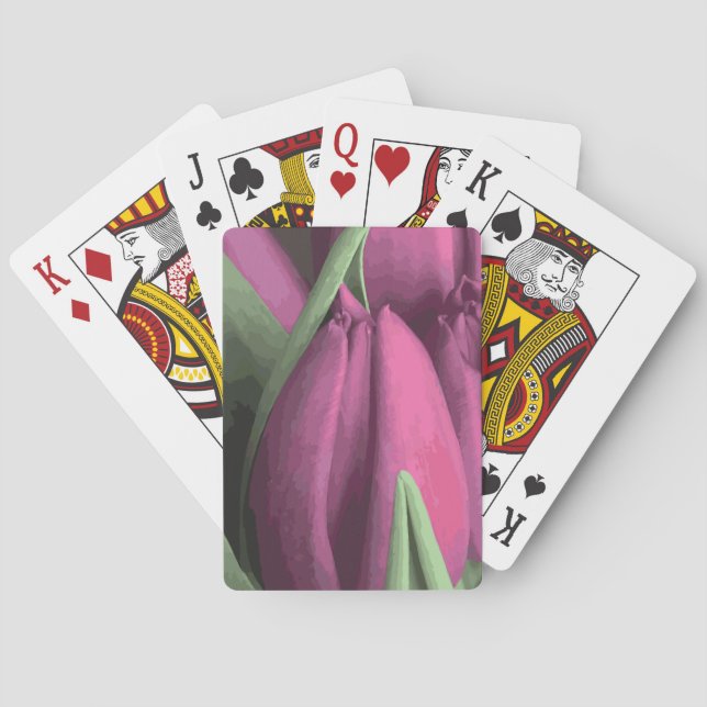 Jeu De Cartes Tulipes pourpres (dos)