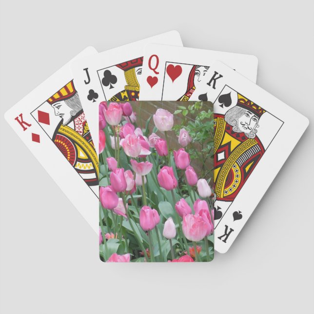 Jeu De Cartes Tulipes roses (dos)