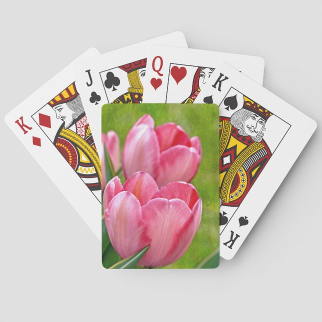 Jeu De Cartes Tulipes roses (dos)