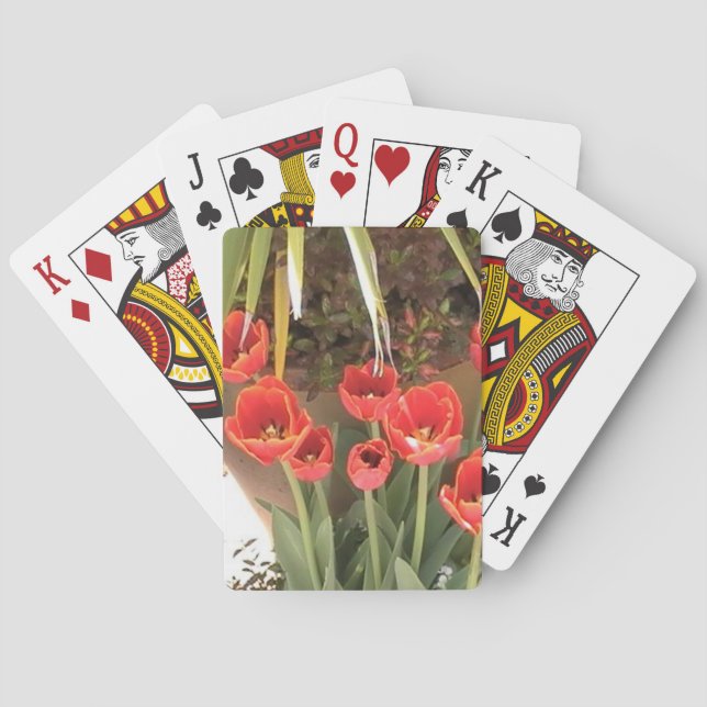 Jeu De Cartes Tulipes rouges (dos)