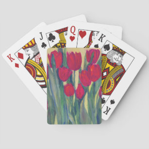 Jeu De Cartes Tulipes rouges