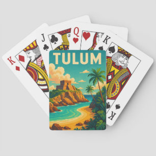 Jeu De Cartes Tulum Mexique Art Vintage voyage