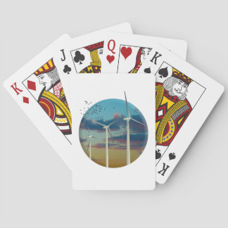 Jeu De Cartes Turbines à vent peint ciel
