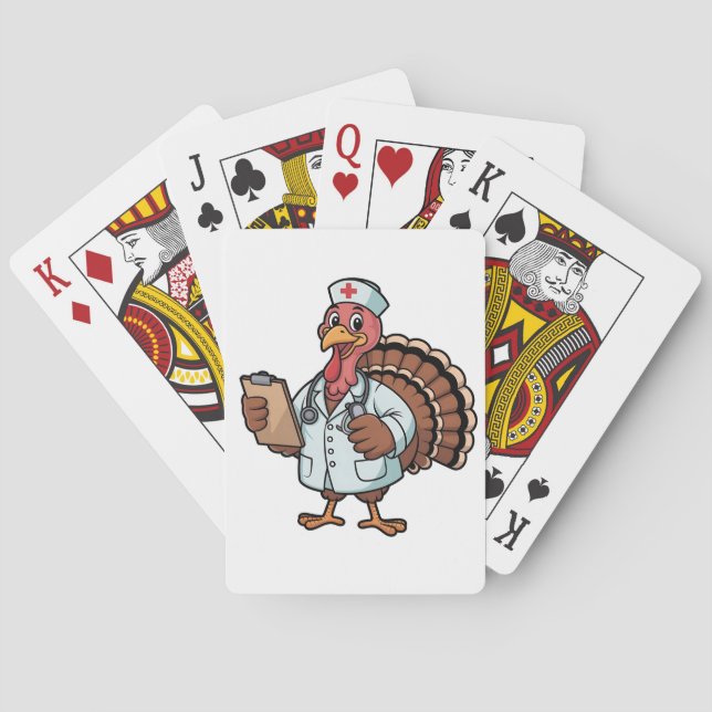 Jeu De Cartes Turquie en soins infirmiers infirmière Thanksgivin (dos)