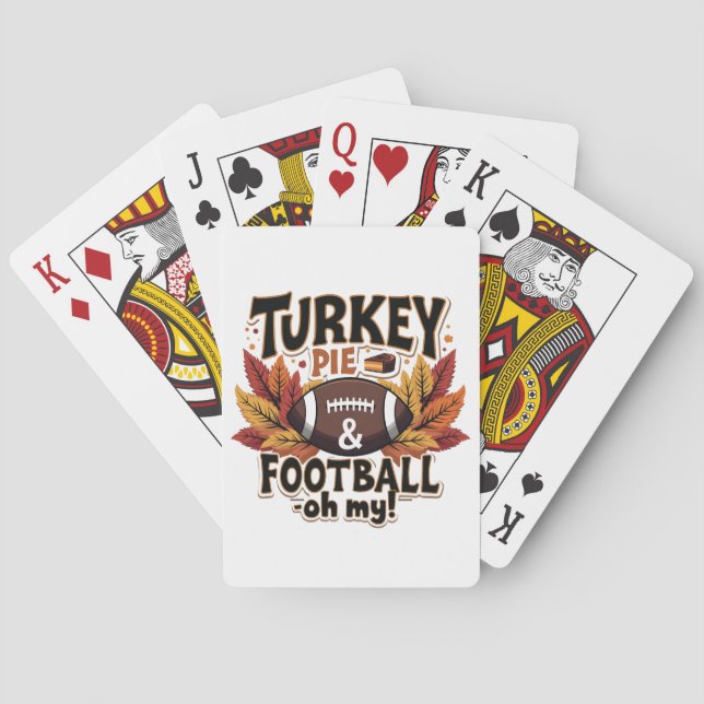 Jeu De Cartes Turquie tarte et football Oh Ma Turquie Thankgivin (dos)