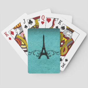 Jeu De Cartes Turquoise Vintage