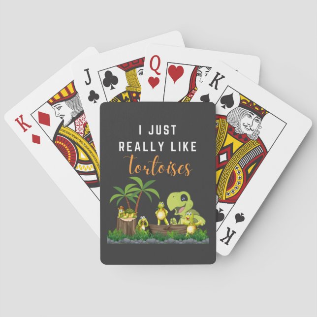 Jeu De Cartes Turtle Lover Dit Que J'Aimais Vraiment Les Tortues (dos)