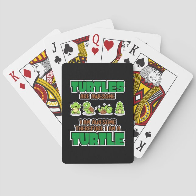 Jeu De Cartes Turtle Lover | Les tortues sont géniales (dos)
