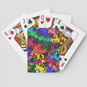 Jeu De Cartes Twirls colorés Abstraits /