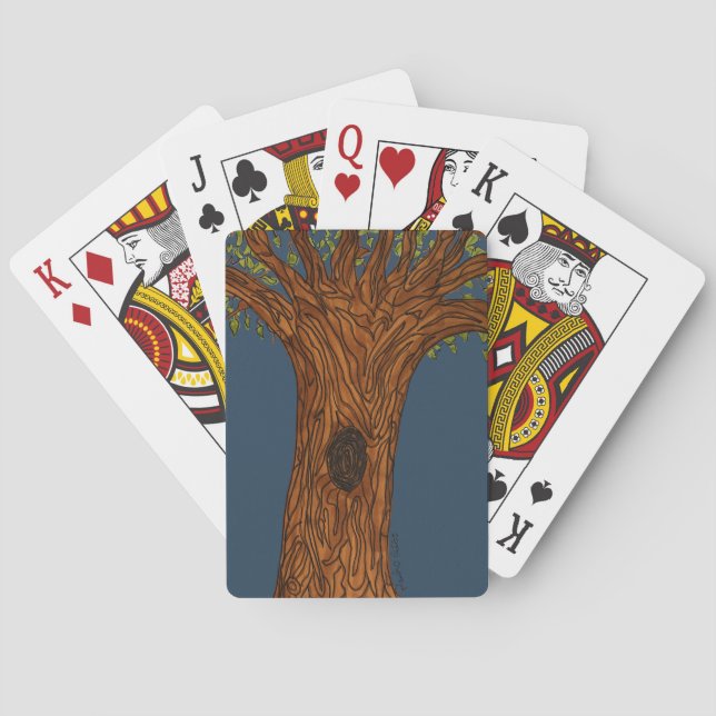 Jeu De Cartes Twisted Tree with Blue background (dos)