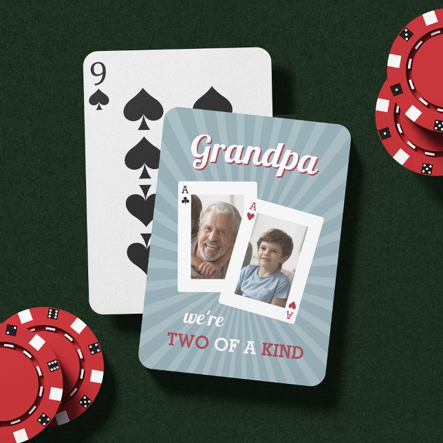 Jeu De Cartes Two of a Kind | Grandpa & Child Photo (Créateur téléchargé)
