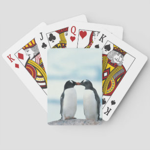 Jeu De Cartes Two Penguins touching beaks