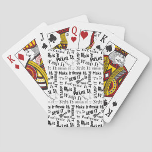 Jeu De Cartes Typographie artisanale blanche