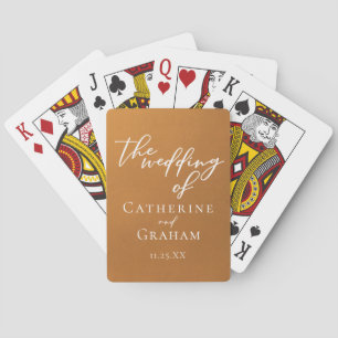 Jeu De Cartes Typographie de l'or rustique Mariage personnalisé