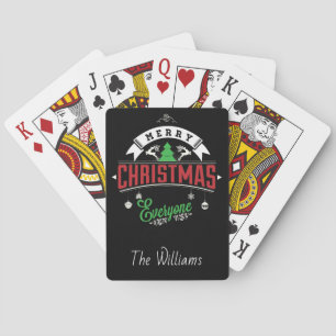 Jeu De Cartes Typographie de Noël/Joyeux Noël à tous